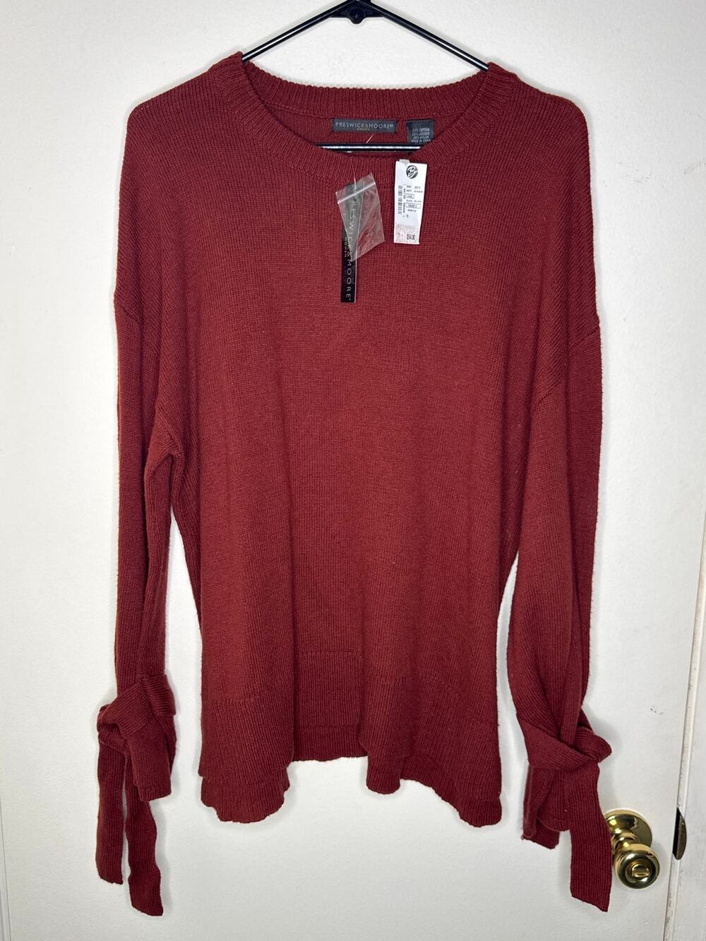 VTG Sienna Sweater w/ Sleeve Ties- Preswick and Moore NWT  Deadstock Fall Staple